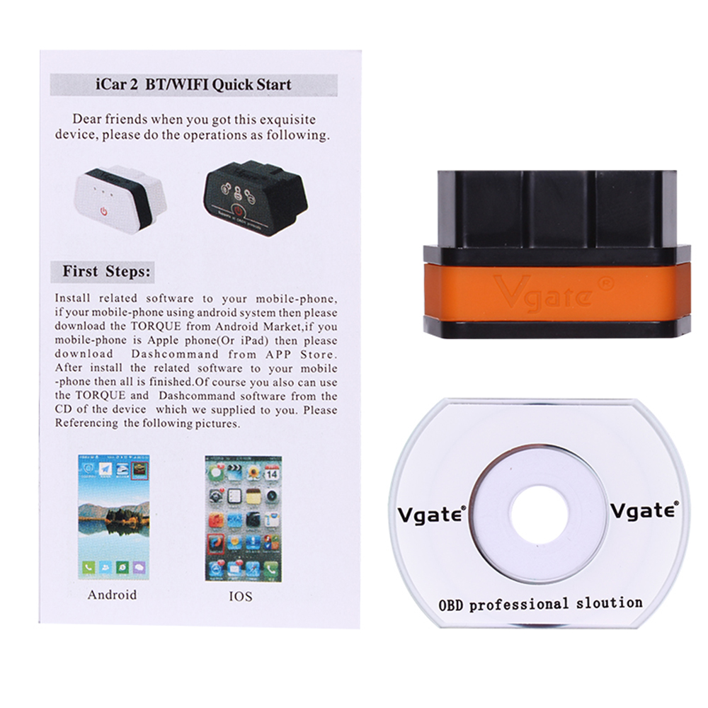 Vgate - Vgate iCar2 icar 2 Bluetooth ELM327 OBD2 Scanner For Android Code Reader