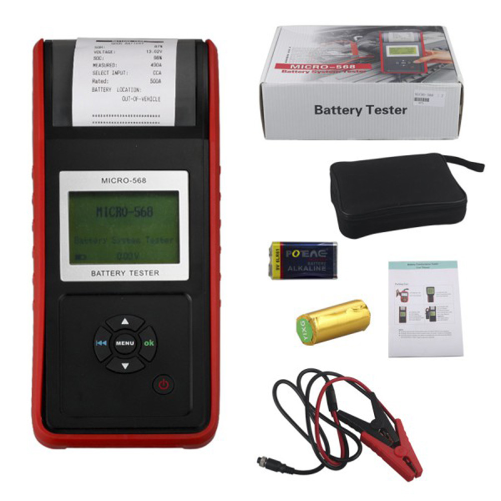 AusLand - 12v 24v car battery tester with printer analyzer MICRO-568