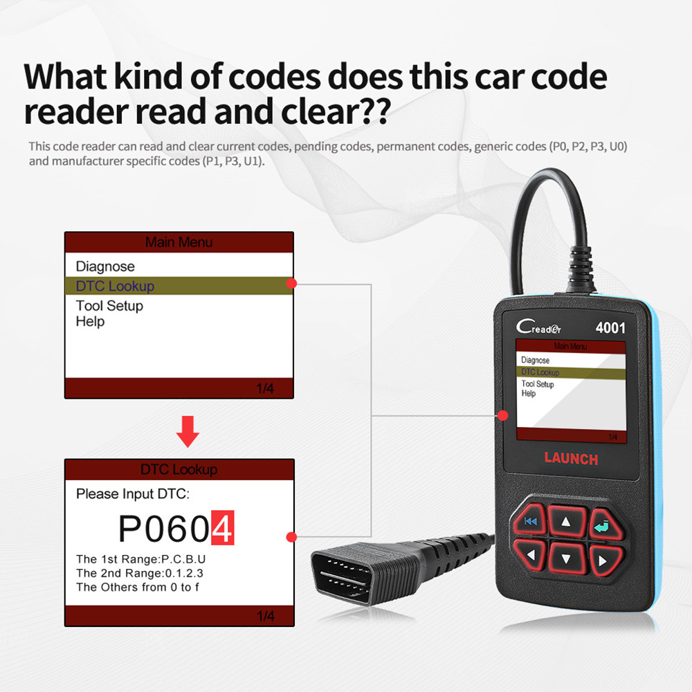 Launch Creader Obd Obd Scanner Diy Car Code Reader Cr Obdii Diagnostic Tool Free