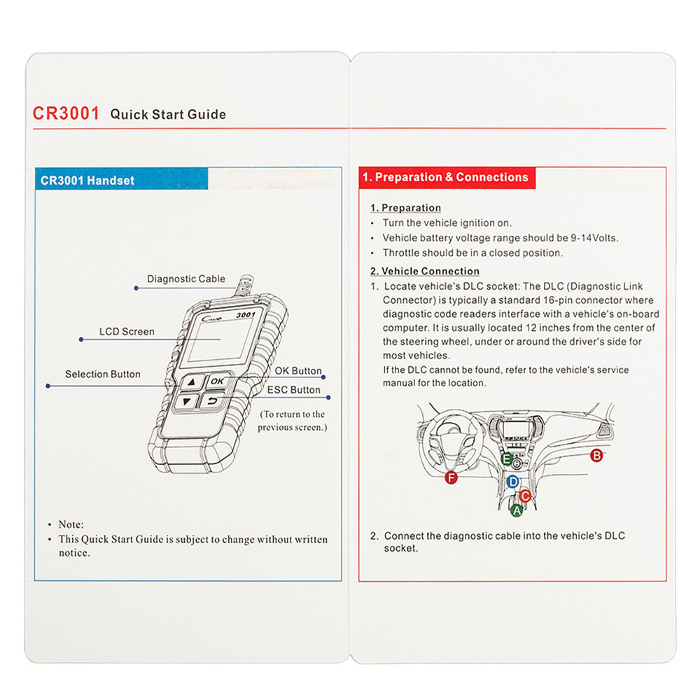 Launch - Launch X431 CR3001 auto Full OBD2 OBDII Code Reader Scanner OBD 2 Creader 3001 Car Diagnostic tool