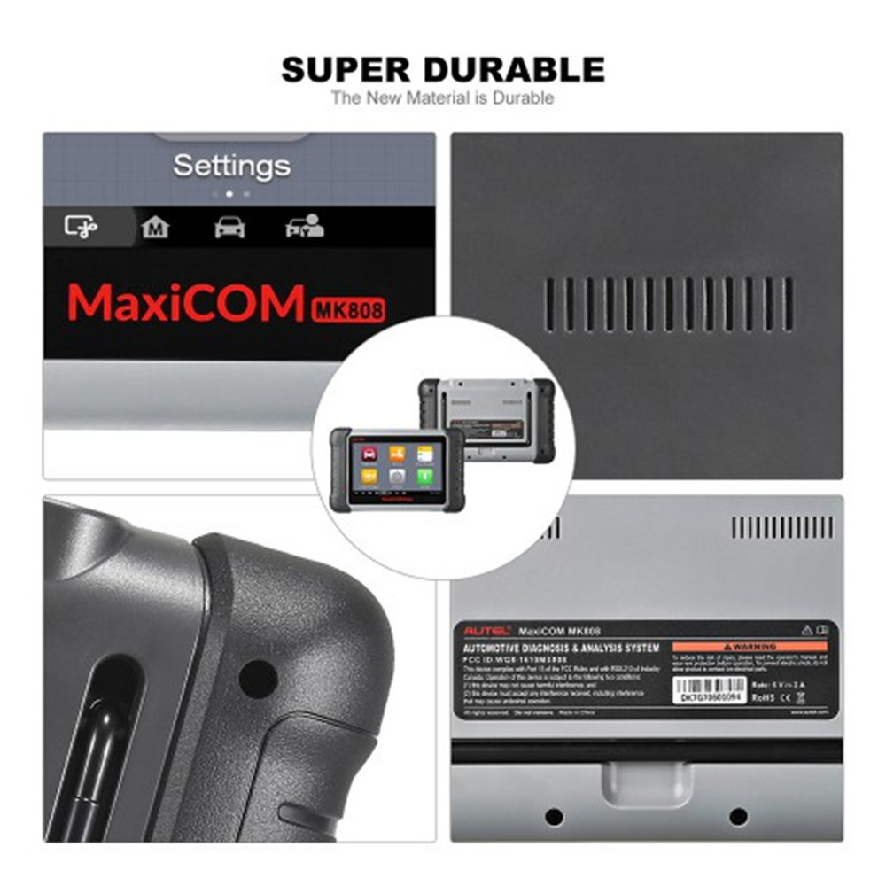 Autel - Autel MaxiCOM MK808 OBD2 Diagnostic Scan Tool with All System and Service Functions (MD802+MaxiCheck Pro)