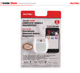 Autel AP200 Bluetooth OBD2 Scanner Code Reader with Full Systems Diagnoses AutoVIN TPMS IMMO Service for Family DIYers