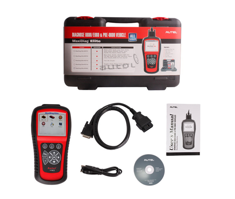 Autel - AUTEL MD802 MaxiDiag Elite four system Diagnostic Tool