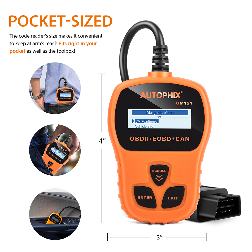 Autophix - Autophix OM121 OBD2 Scanner Support Full OBDII Function Auto Diagnosis Tool