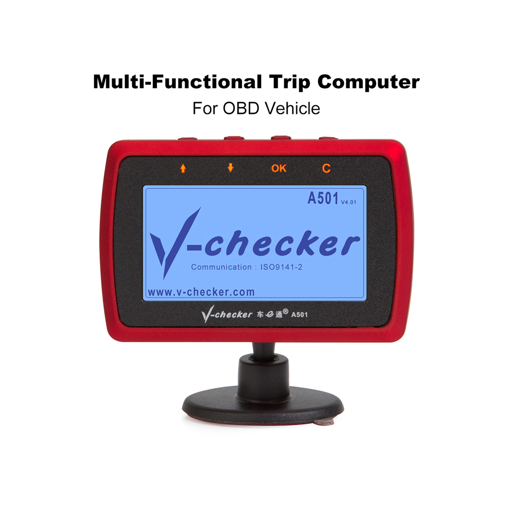 V-checker - V-checker A501 Trip Computer OBD II Scanner Car Engine Fault Code Reader CAN Diagnostic Scan Tool