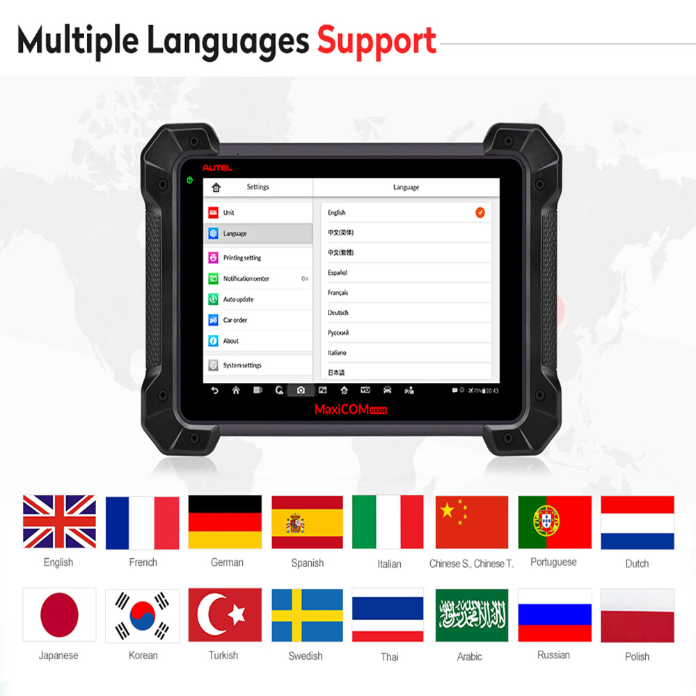 Autel - Autel MaxiCOM MK908P Full System Diagnostic Tool with J2534 ECU Programming Multi-Language