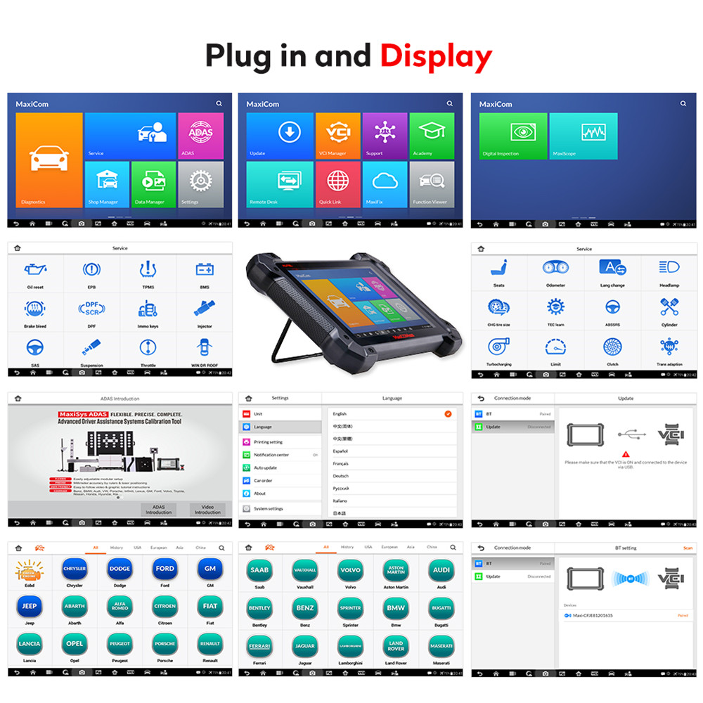 Autel - Autel MaxiCOM MK908P Full System Diagnostic Tool with J2534 ECU Programming Multi-Language