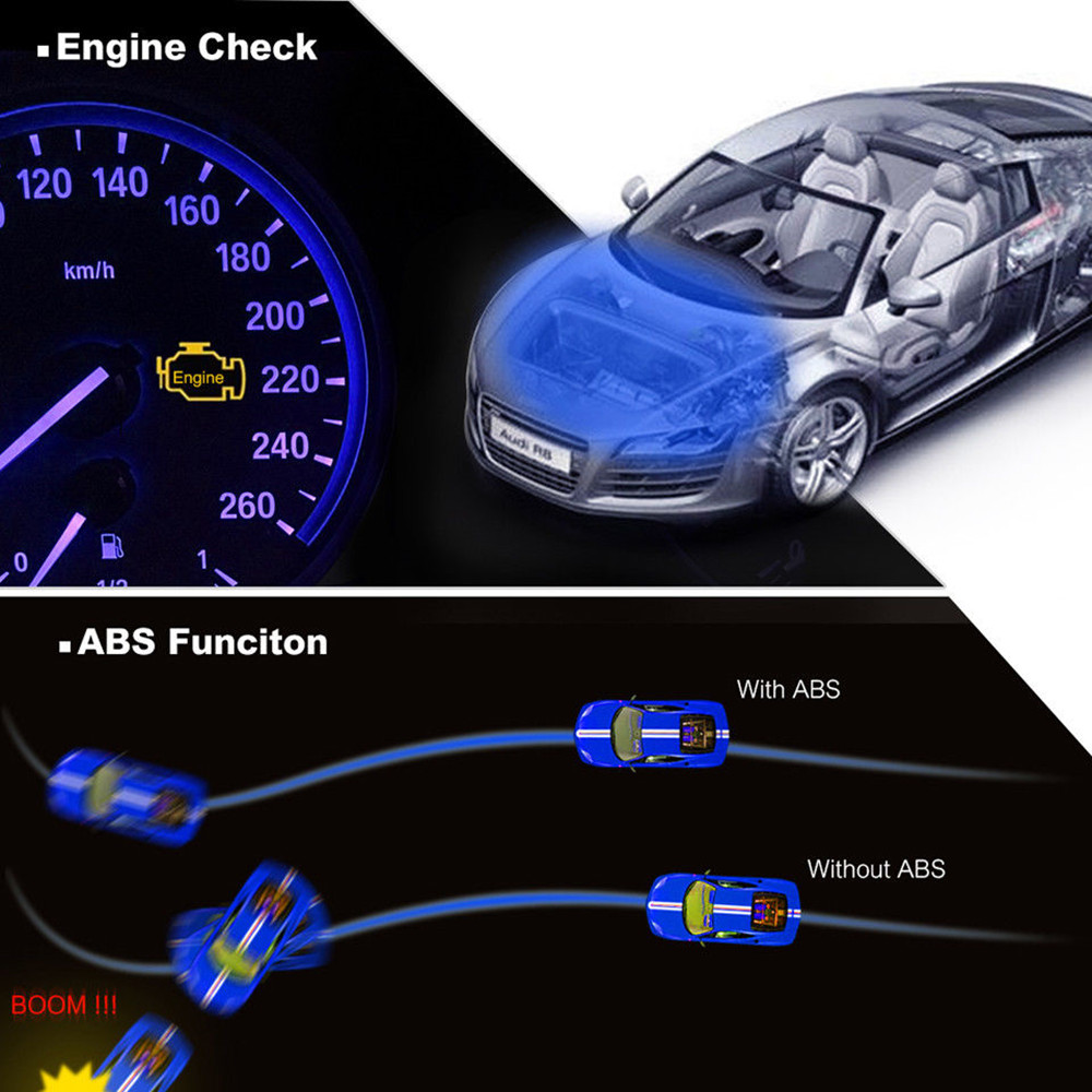 Autel - Autel ML629 OBD2 Scanner Car Diagnostic Tool Code Reader +ABS/SRS Auto Tool, Turns off Engine Light (MIL) and ABS/SRS