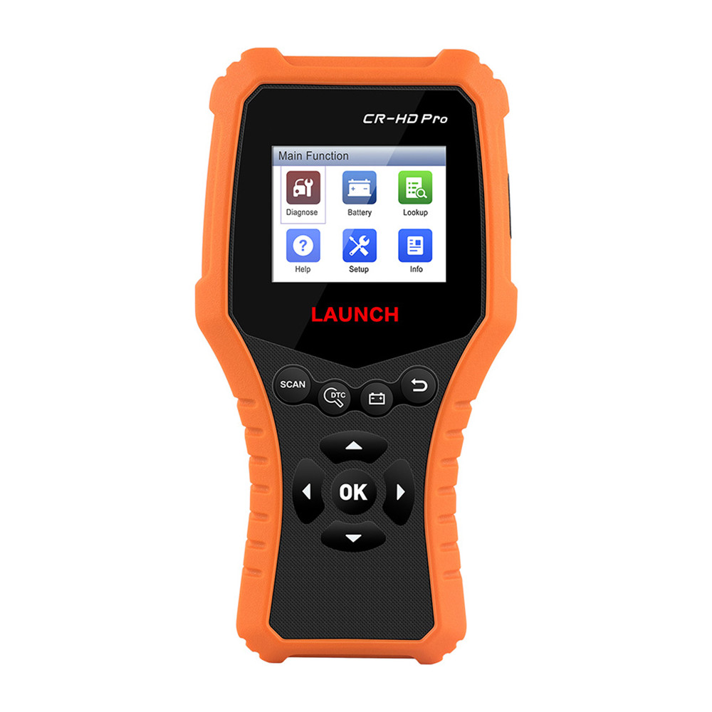 Launch - Launch car truck obd2 hd obd code reader scanner CR-HD Pro support 12V/24V car lifetime free update multi-language