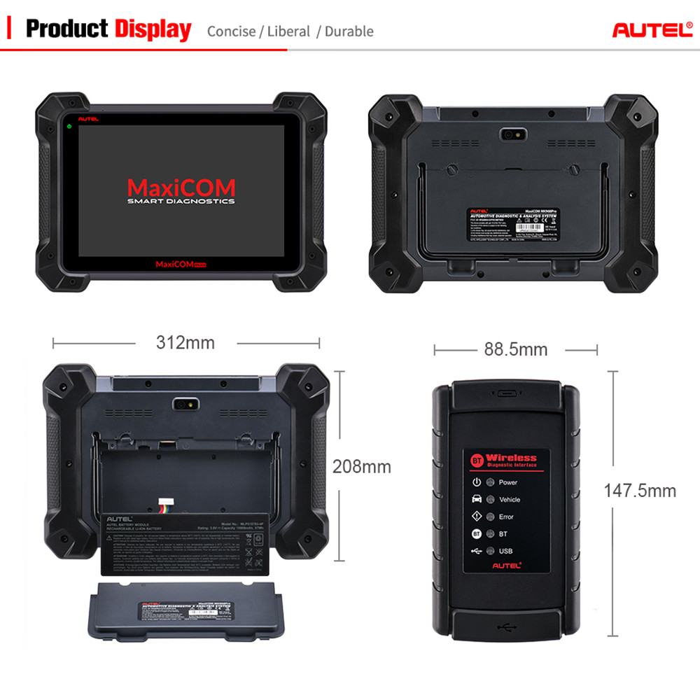 Autel - Autel MaxiCOM MK908 OBD2 Automotive Diagnostic Tool Scanner Analysis System All Systems OBDII ECU Advanced Coding