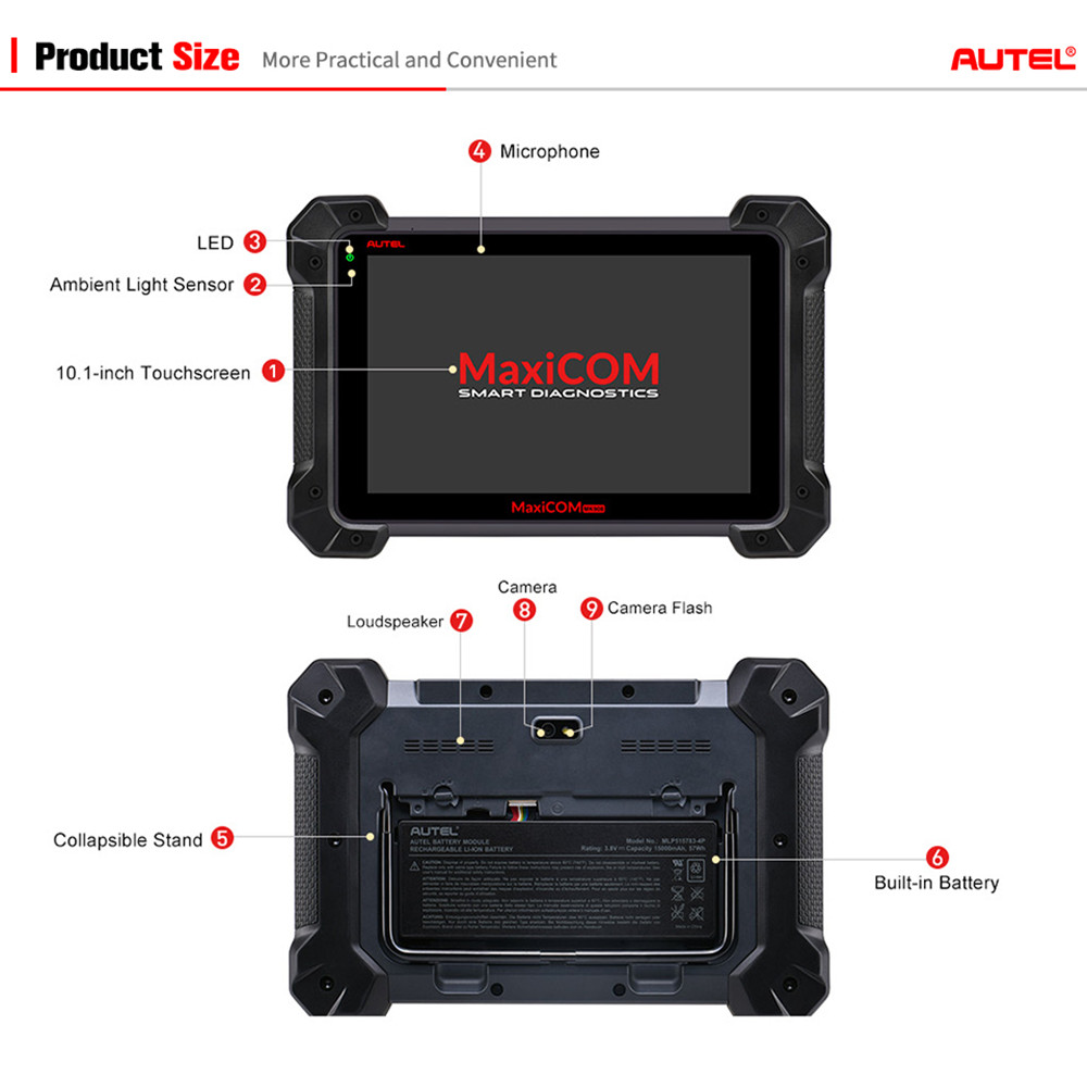 Autel - Autel MaxiCOM MK908 OBD2 Automotive Diagnostic Tool Scanner Analysis System All Systems OBDII ECU Advanced Coding