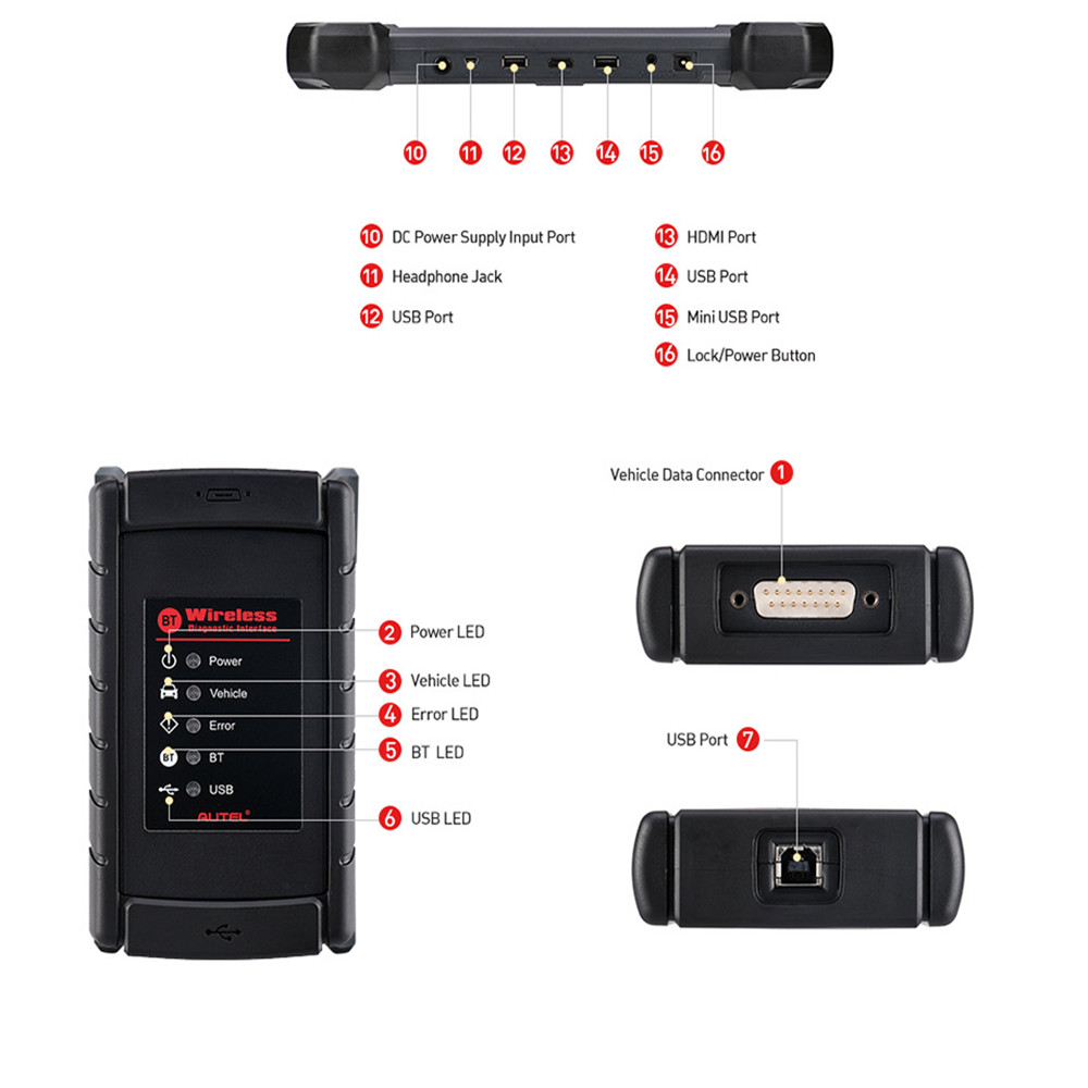 Autel - Autel MaxiCOM MK908 OBD2 Automotive Diagnostic Tool Scanner Analysis System All Systems OBDII ECU Advanced Coding