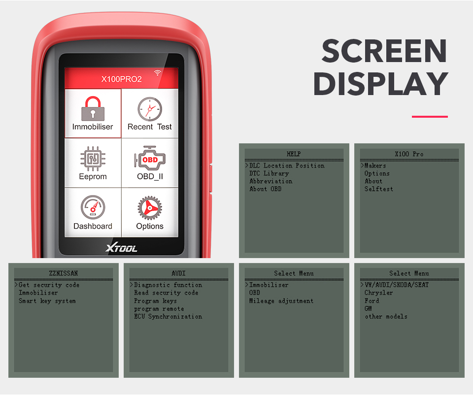 Original Brand Tool - XTOOL X100 Pro 2 OBD2 Auto Key Programmer/Mileage adjustment Including EEPROM Code Reader